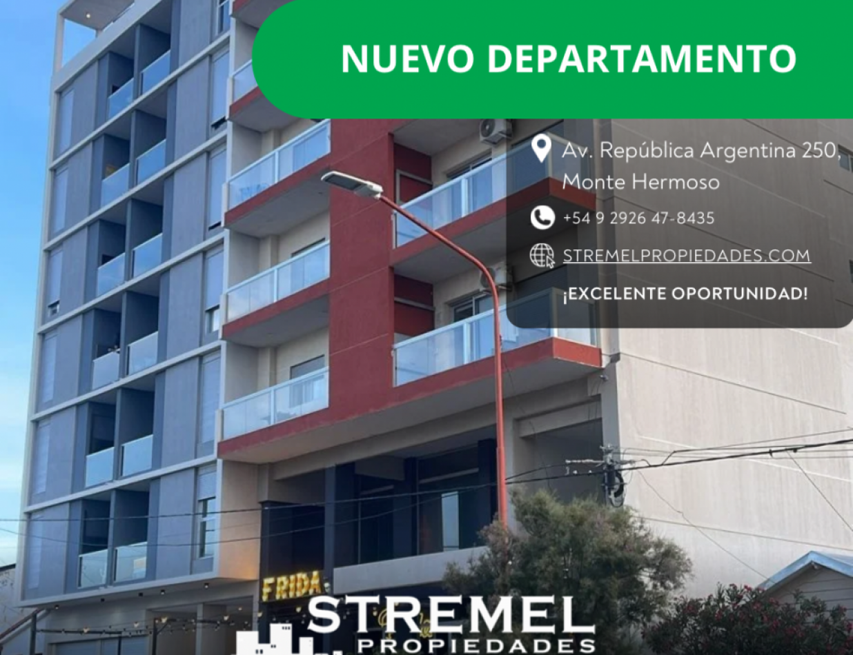 Hermoso departamento en Venta en Monte Hermoso